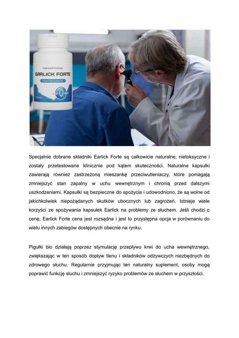 Earlick Forte - Efektywny Lek na Ból i Swędzenie w Stawach